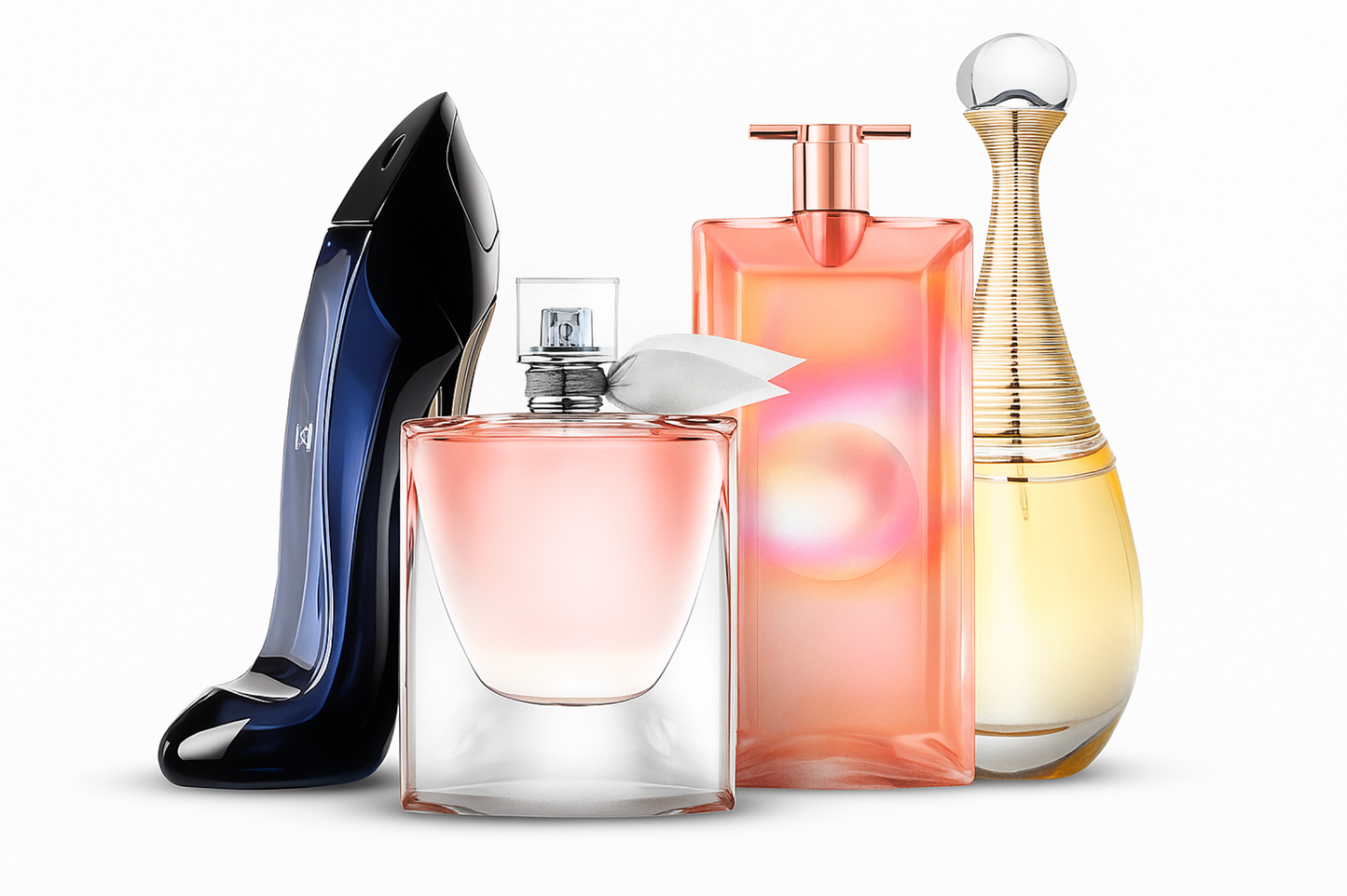 ZAPLAŤ ZA 1 A ZÍSKEJTE 4! Exkluzivní sada prémiových dámských parfémů: Good Girl, La Vie Est Belle, Lancôme Idôle a J’adore (parfémová voda, každý po 100 ml)